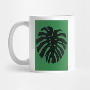 Black Monstera Mug